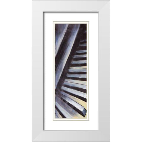 PIANO KEYS White Modern Wood Framed Art Print with Double Matting by Atelier B Art Studio
