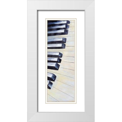 KEYS White Modern Wood Framed Art Print with Double Matting by Atelier B Art Studio