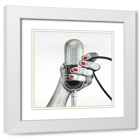 SING YOUR LIFE White Modern Wood Framed Art Print with Double Matting by Atelier B Art Studio