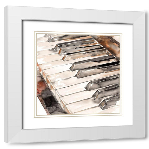 PIANO White Modern Wood Framed Art Print with Double Matting by Atelier B Art Studio
