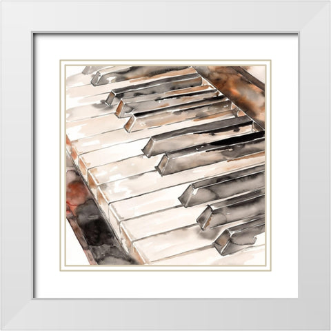 PIANO White Modern Wood Framed Art Print with Double Matting by Atelier B Art Studio