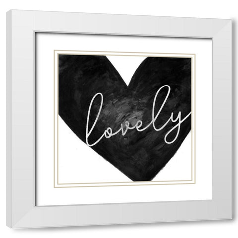 LOVELY White Modern Wood Framed Art Print with Double Matting by Atelier B Art Studio