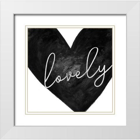 LOVELY White Modern Wood Framed Art Print with Double Matting by Atelier B Art Studio