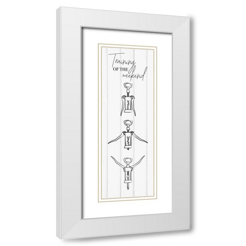 TRAINING OF THE WEEKEND White Modern Wood Framed Art Print with Double Matting by Atelier B Art Studio
