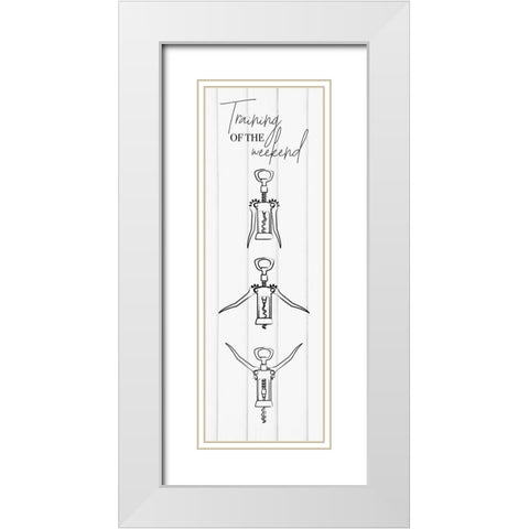 TRAINING OF THE WEEKEND White Modern Wood Framed Art Print with Double Matting by Atelier B Art Studio