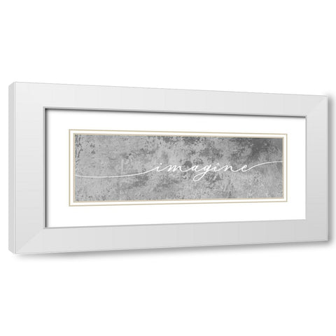 IMAGINE White Modern Wood Framed Art Print with Double Matting by Atelier B Art Studio