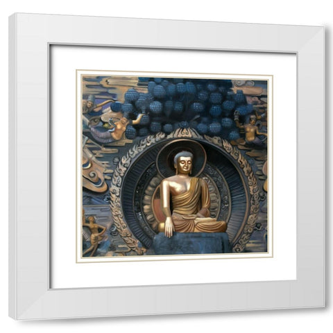 GRAND BUDDHA AT LINGSHAN SCENIC AREA IN CHINA White Modern Wood Framed Art Print with Double Matting by Atelier B Art Studio