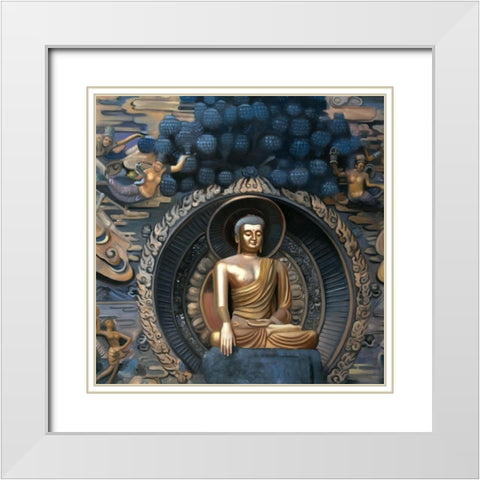 GRAND BUDDHA AT LINGSHAN SCENIC AREA IN CHINA White Modern Wood Framed Art Print with Double Matting by Atelier B Art Studio