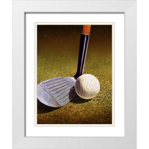 CLOSEUP OF A GOLF CLUB White Modern Wood Framed Art Print with Double Matting by Atelier B Art Studio