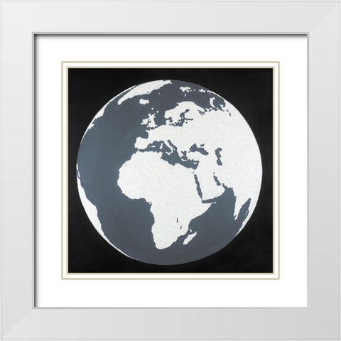 Earth White Modern Wood Framed Art Print with Double Matting by Atelier B Art Studio