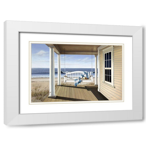 Soft Winds White Modern Wood Framed Art Print with Double Matting by Pollera, Daniel