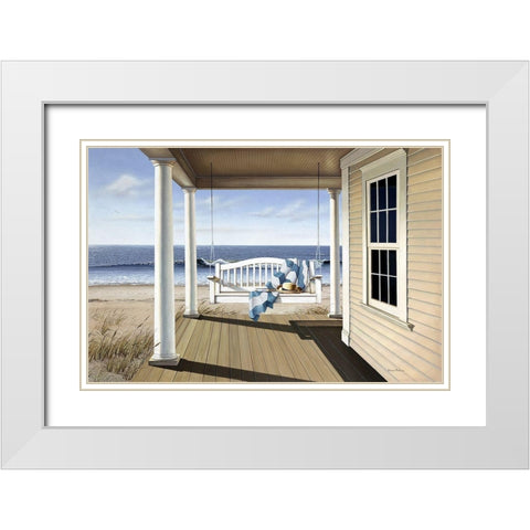 Soft Winds White Modern Wood Framed Art Print with Double Matting by Pollera, Daniel