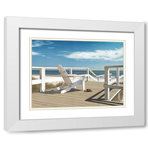 Sun Deck White Modern Wood Framed Art Print with Double Matting by Pollera, Daniel