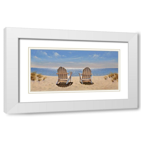 Quite Time White Modern Wood Framed Art Print with Double Matting by Pollera, Daniel