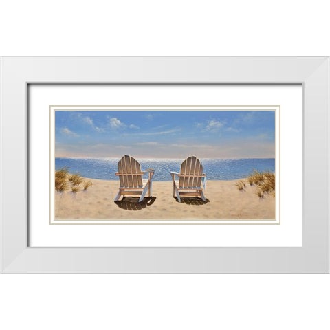 Quite Time White Modern Wood Framed Art Print with Double Matting by Pollera, Daniel