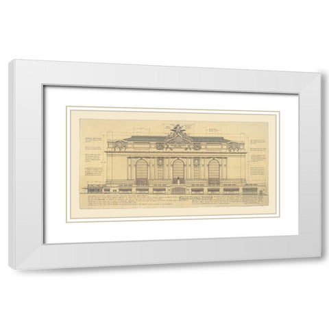 Grand Central Station White Modern Wood Framed Art Print with Double Matting by Vilar, Roger