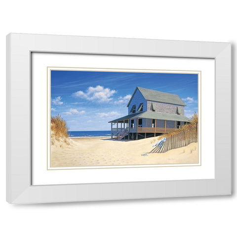 Westerly Breeze White Modern Wood Framed Art Print with Double Matting by Pollera, Daniel