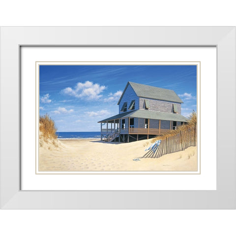 Westerly Breeze White Modern Wood Framed Art Print with Double Matting by Pollera, Daniel
