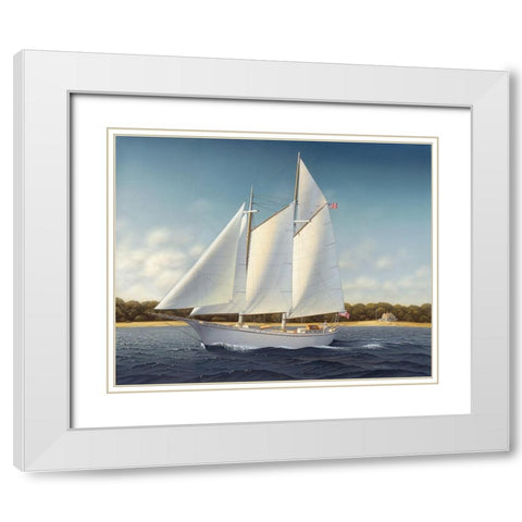 Lady Stirling White Modern Wood Framed Art Print with Double Matting by Pollera, Daniel