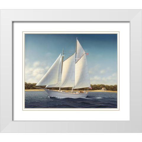 Lady Stirling White Modern Wood Framed Art Print with Double Matting by Pollera, Daniel