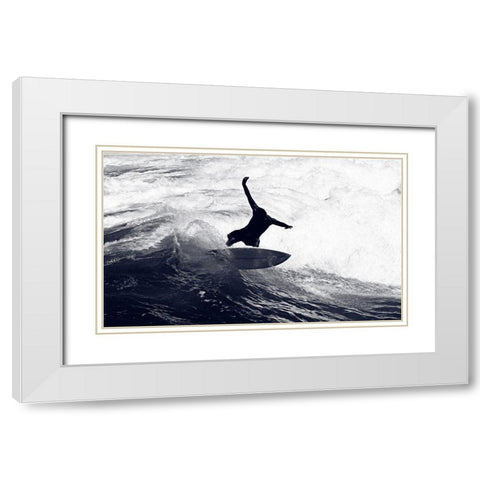 Wild Ride White Modern Wood Framed Art Print with Double Matting by Anonymous