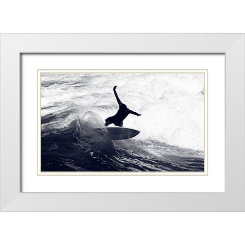 Wild Ride White Modern Wood Framed Art Print with Double Matting by Anonymous