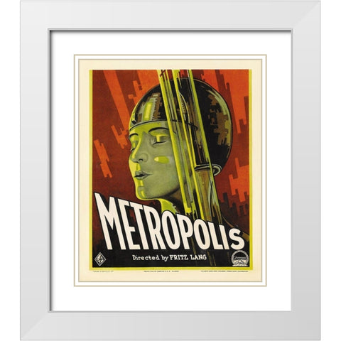 Metropolis White Modern Wood Framed Art Print with Double Matting by Graul, Werner