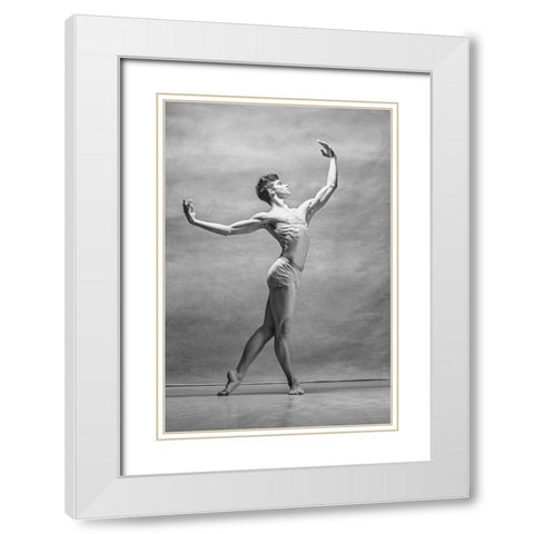 Everything is Beautiful at the Ballet White Modern Wood Framed Art Print with Double Matting by Melnyk, V
