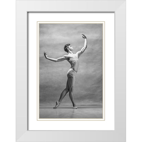 Everything is Beautiful at the Ballet White Modern Wood Framed Art Print with Double Matting by Melnyk, V