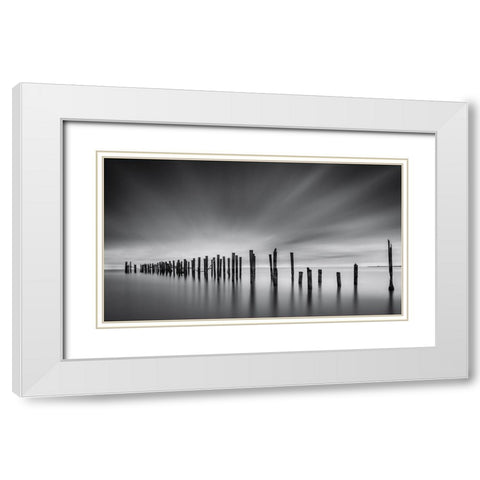 Fine Art Seascape White Modern Wood Framed Art Print with Double Matting by Andritoiu, M.