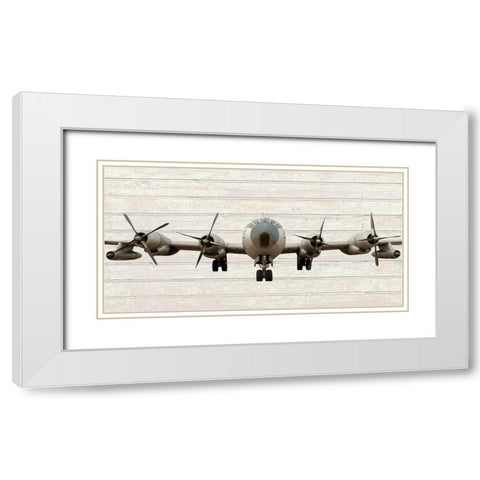 B29 Superfortress White Modern Wood Framed Art Print with Double Matting by Anonymous