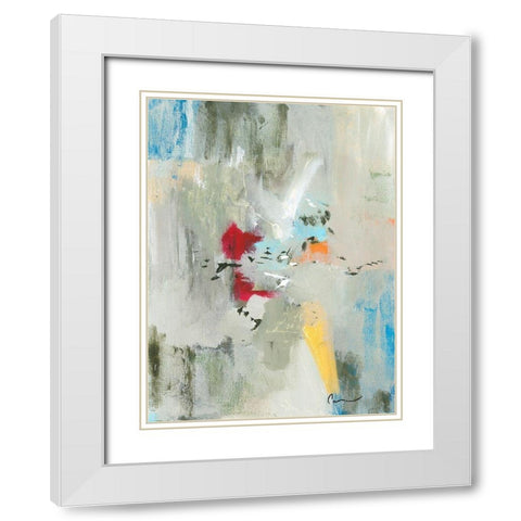 Flight Pattern I White Modern Wood Framed Art Print with Double Matting by Carroccio, Lisa