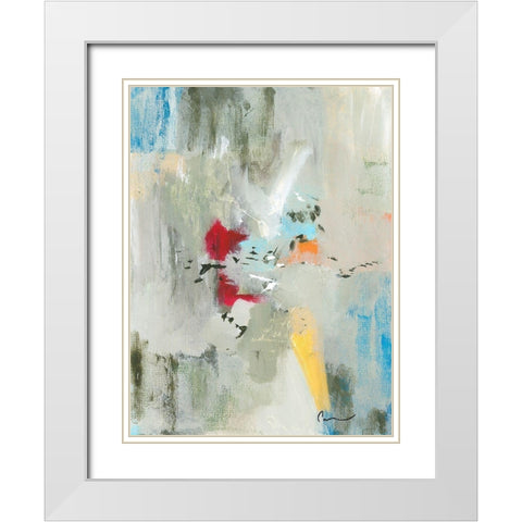 Flight Pattern I White Modern Wood Framed Art Print with Double Matting by Carroccio, Lisa