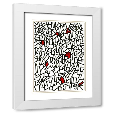 Hungarian Wedding Music White Modern Wood Framed Art Print with Double Matting by Carroccio, Lisa