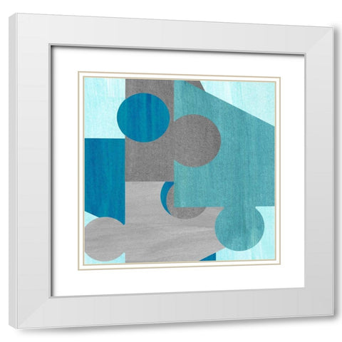 Intersecting Patterns White Modern Wood Framed Art Print with Double Matting by Inuit