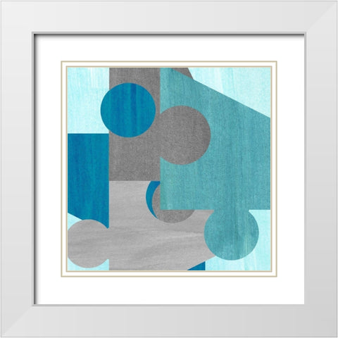 Intersecting Patterns White Modern Wood Framed Art Print with Double Matting by Inuit
