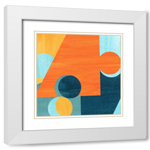 Pattern Contrasts White Modern Wood Framed Art Print with Double Matting by Inuit