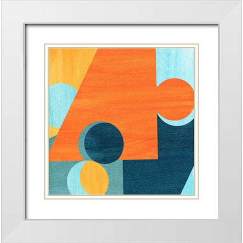 Pattern Contrasts White Modern Wood Framed Art Print with Double Matting by Inuit