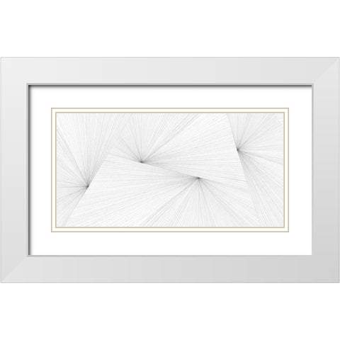 LinearTouches White Modern Wood Framed Art Print with Double Matting by Inuit