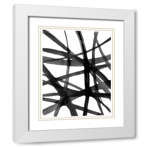 Construction White Modern Wood Framed Art Print with Double Matting by Inuit