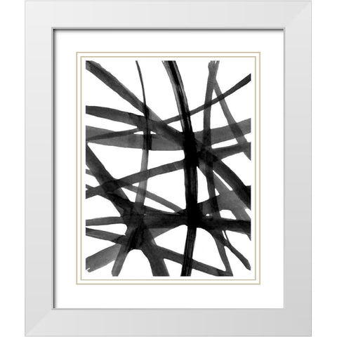 Construction White Modern Wood Framed Art Print with Double Matting by Inuit