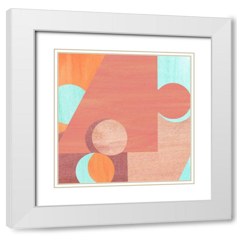 Soft Patterns II. White Modern Wood Framed Art Print with Double Matting by Inuit