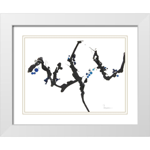 Branching Out I White Modern Wood Framed Art Print with Double Matting by Carroccio, Lisa