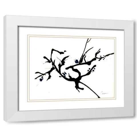 Branching Out II White Modern Wood Framed Art Print with Double Matting by Carroccio, Lisa