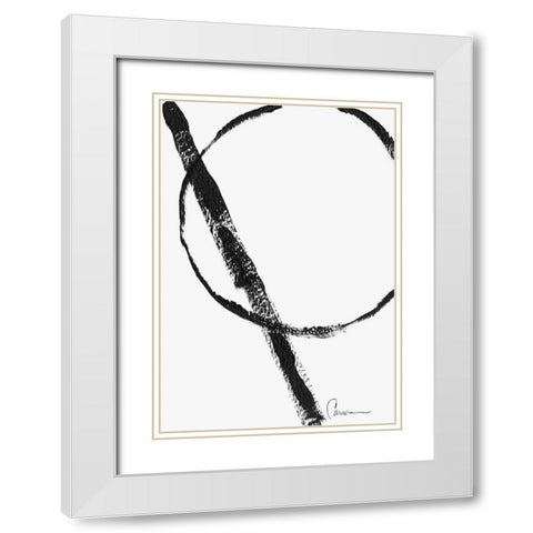 Eclipse White Modern Wood Framed Art Print with Double Matting by Carroccio, Lisa