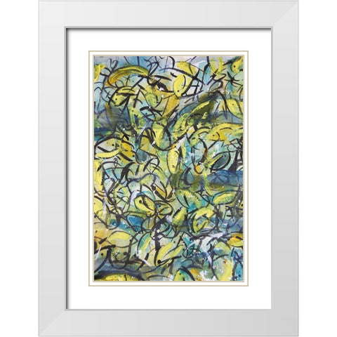 In the Undertow White Modern Wood Framed Art Print with Double Matting by Carroccio, Lisa