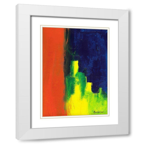 Intrusion White Modern Wood Framed Art Print with Double Matting by Carroccio, Lisa