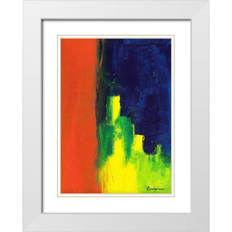 Intrusion White Modern Wood Framed Art Print with Double Matting by Carroccio, Lisa