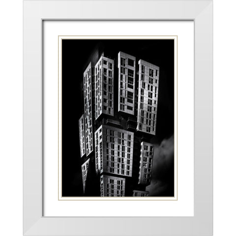Picasso Condos,Toronto White Modern Wood Framed Art Print with Double Matting by Carson, Brian