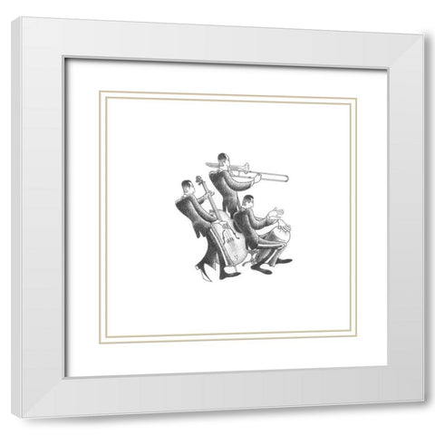 Latin Rhythms White Modern Wood Framed Art Print with Double Matting by Vilar, Roger